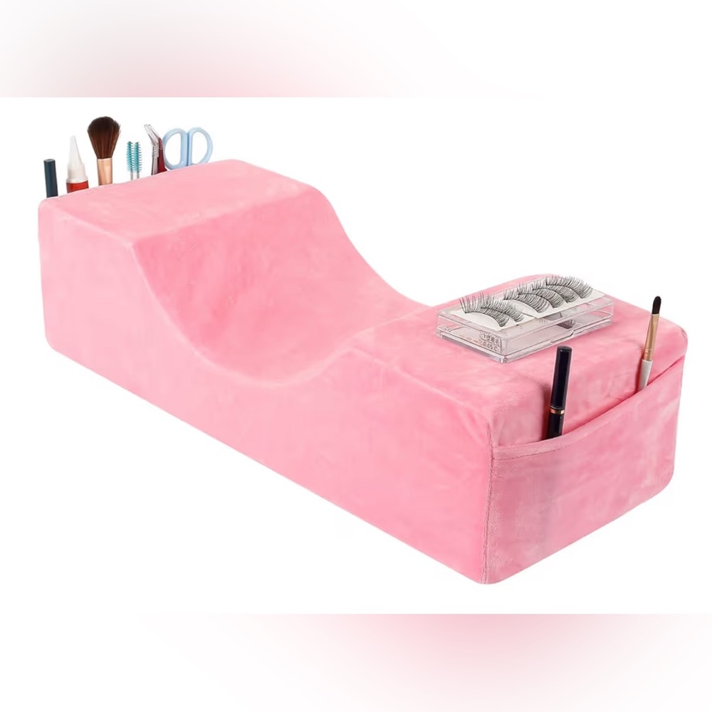 Pink Memory Foam Lash Pillow U-Shaped Eyelash Extension Neck Support Salon NIB